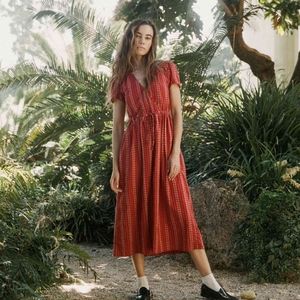 Christy Dawn - Dawn Dress - Hibiscus Zinnia Stripe - L